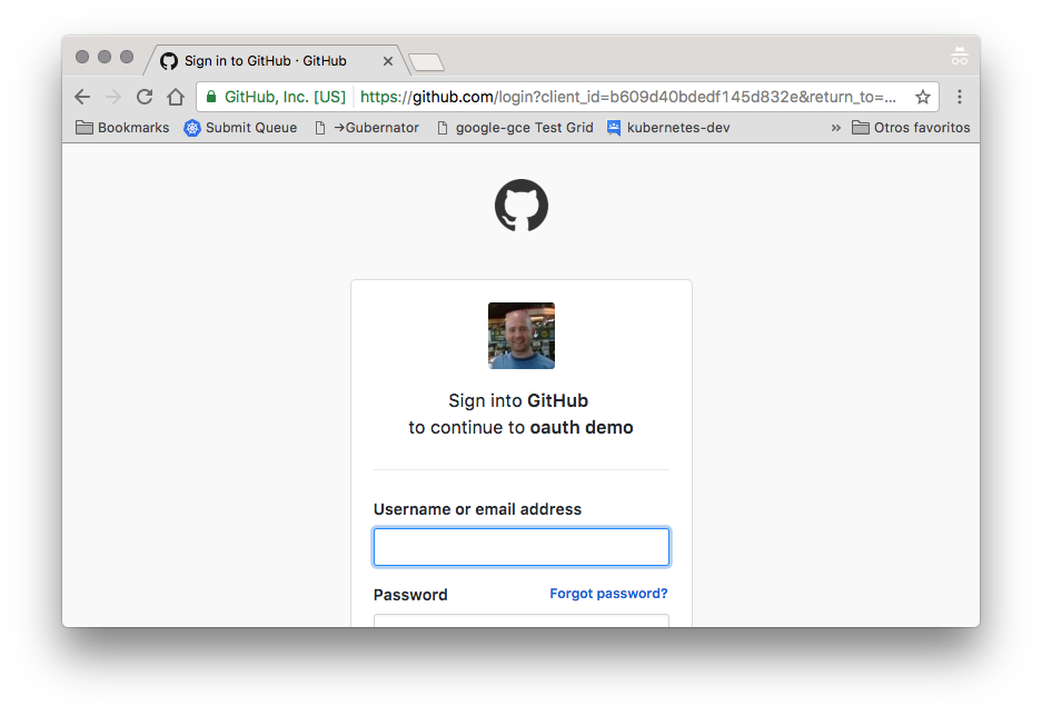 Github authentication